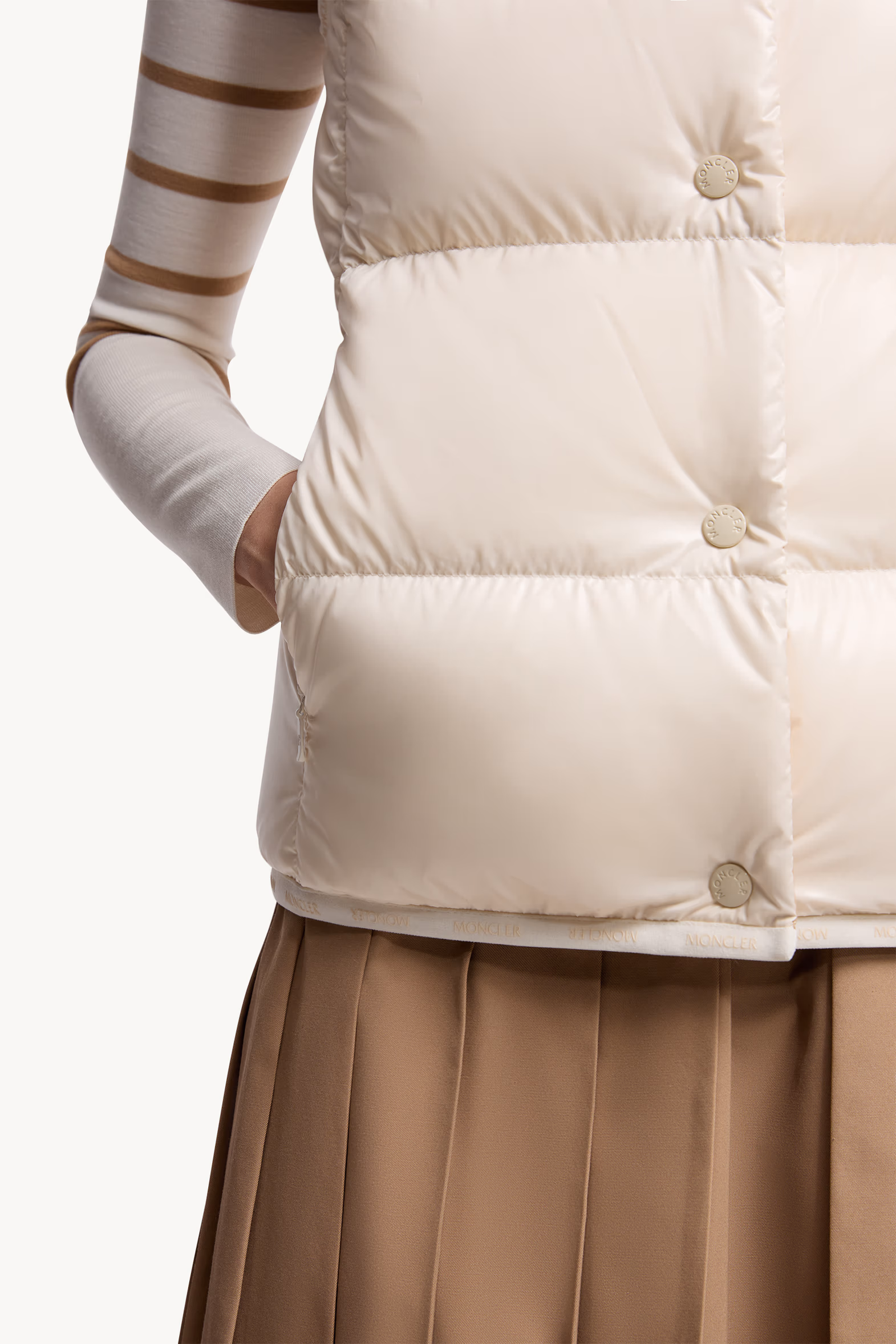 Badia Down Vest Women White Moncler 6